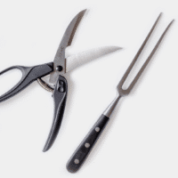 Premium Geflügelschere und Fleischgabel