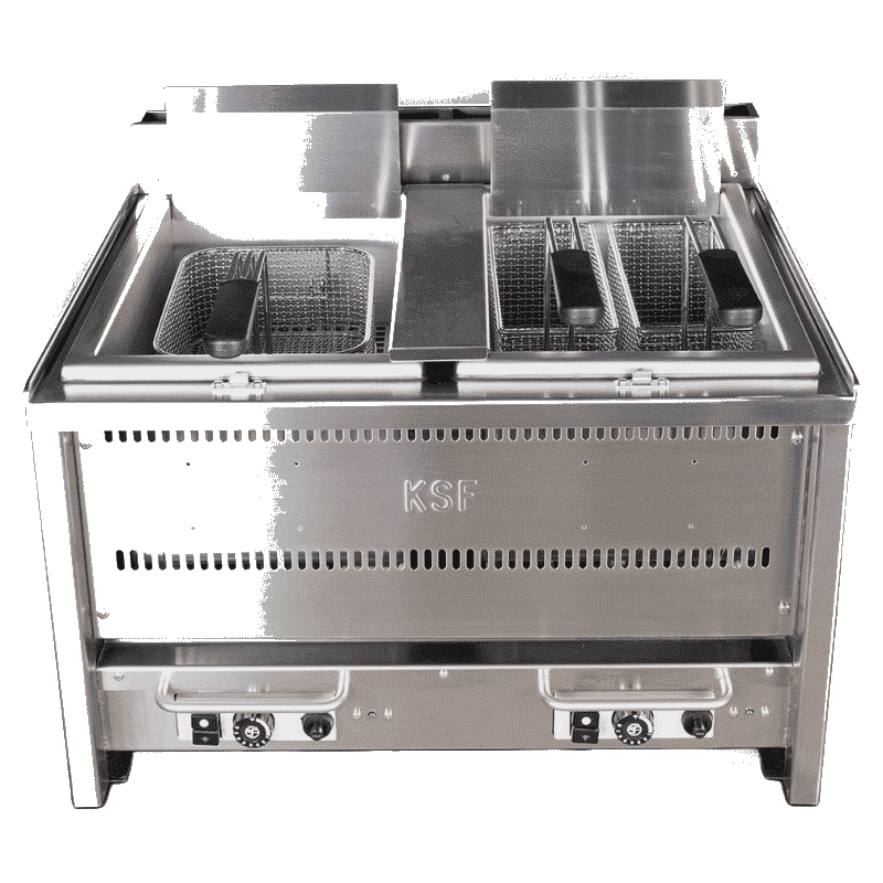 Fritteuse · 2 Becken × 8 Liter LD8V Gas